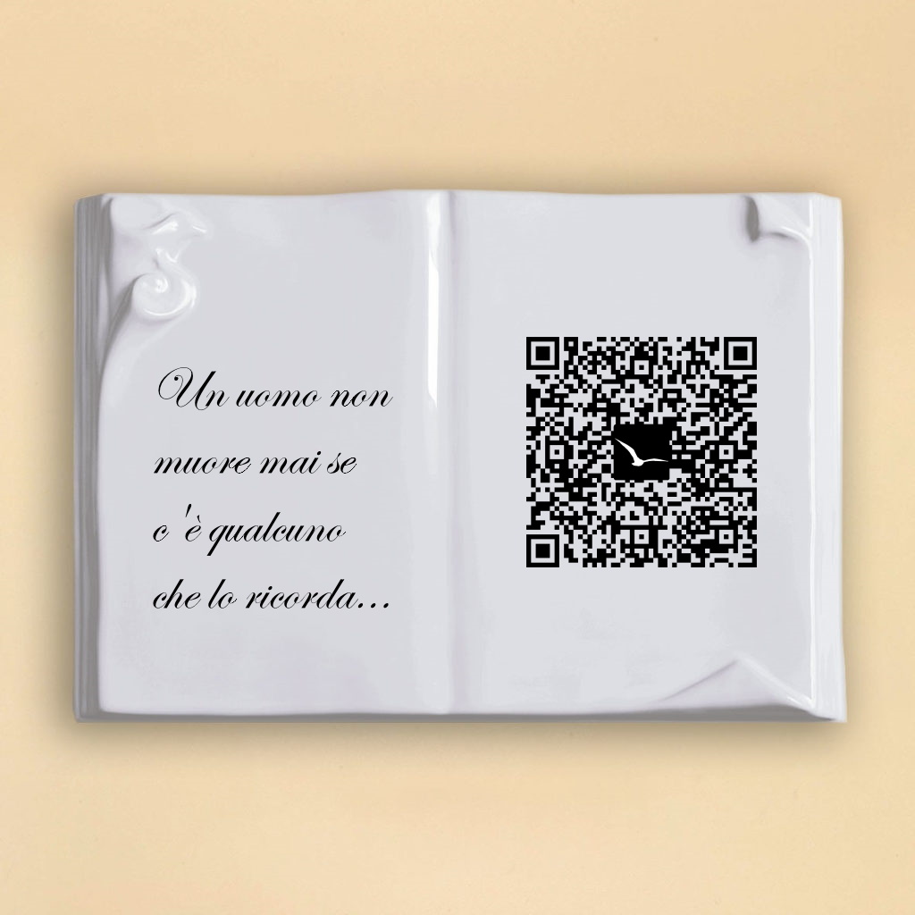 Fotoceramica con QRcode (libro)